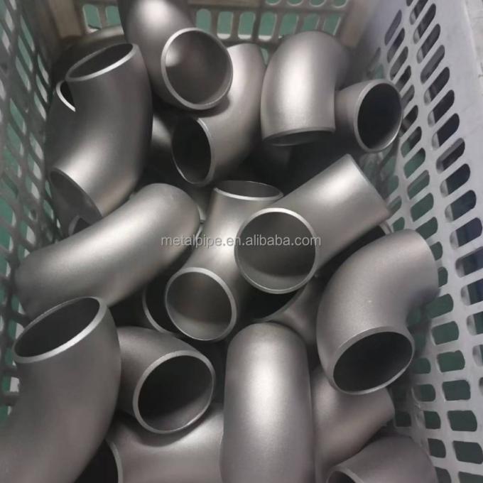 Металлическая медная никельная фитинга ASME B36.19 LR/SR 2 дюйма Sch10s 90 градусов 3