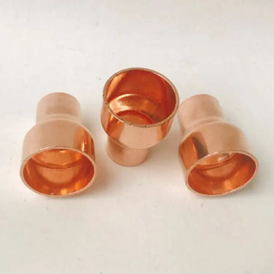 Brass Compression Reducing Coupling Copper Pipe Fittings, No-Solder Quick Install for Plumbing Systems