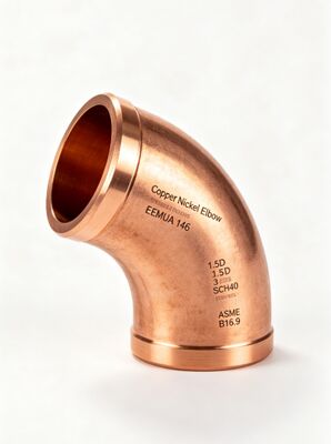 C70600 Copper Nickel Seamless 90° Elbow ASME B16.9 BW Corrosion Resistant Fitting