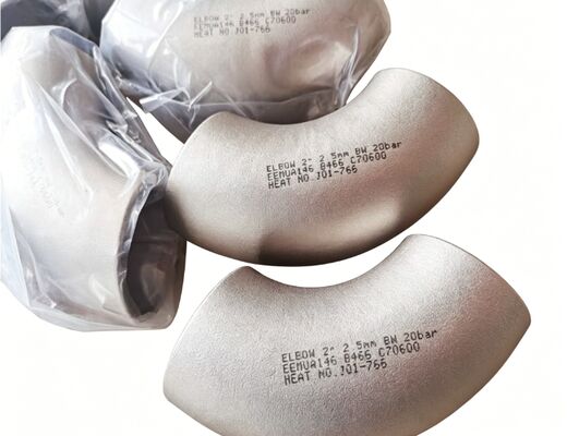 Seamless 90° Corrosion Resistant Copper Nickel Elbow C70600 Butt Weld CuNi 90/10 Elbow Fitting