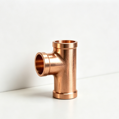 Marine Grade CuNi 90/10 Equal Tee, UNS C70600 Corrosion-Resistant Seawater Pipe Fitting, Buttweld