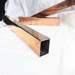 Труба из медно-никелевого сплава C70600 - 99% чистая, квадратная 20мм/25мм, толщина стенки 1/2мм-2мм